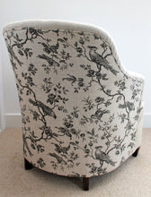 Load image into Gallery viewer, Linen deep buttoned reupholstered chair